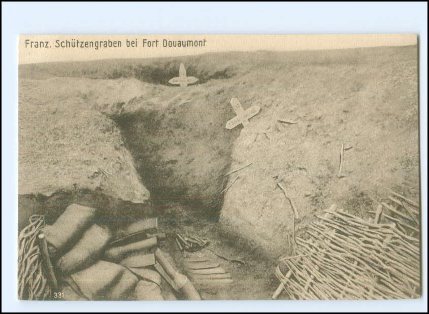 Mm0710 Franz Schützengraben Bei Fort Douaumont 1 Weltkrieg Ak Ca